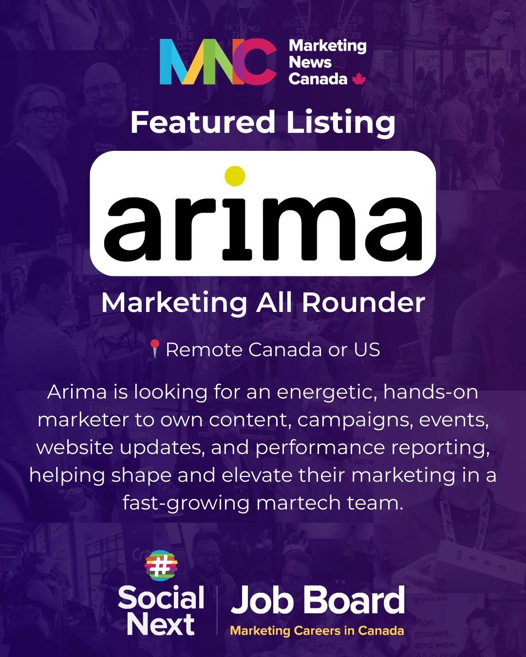 A new featured role from Arima! 👀 

Are you a hands-on marketing all-rounder who loves variety, ownership, and rolling up your sleeves? This role spans content, campaigns, events, and performance, perfect for someone ready to make a real impact at a