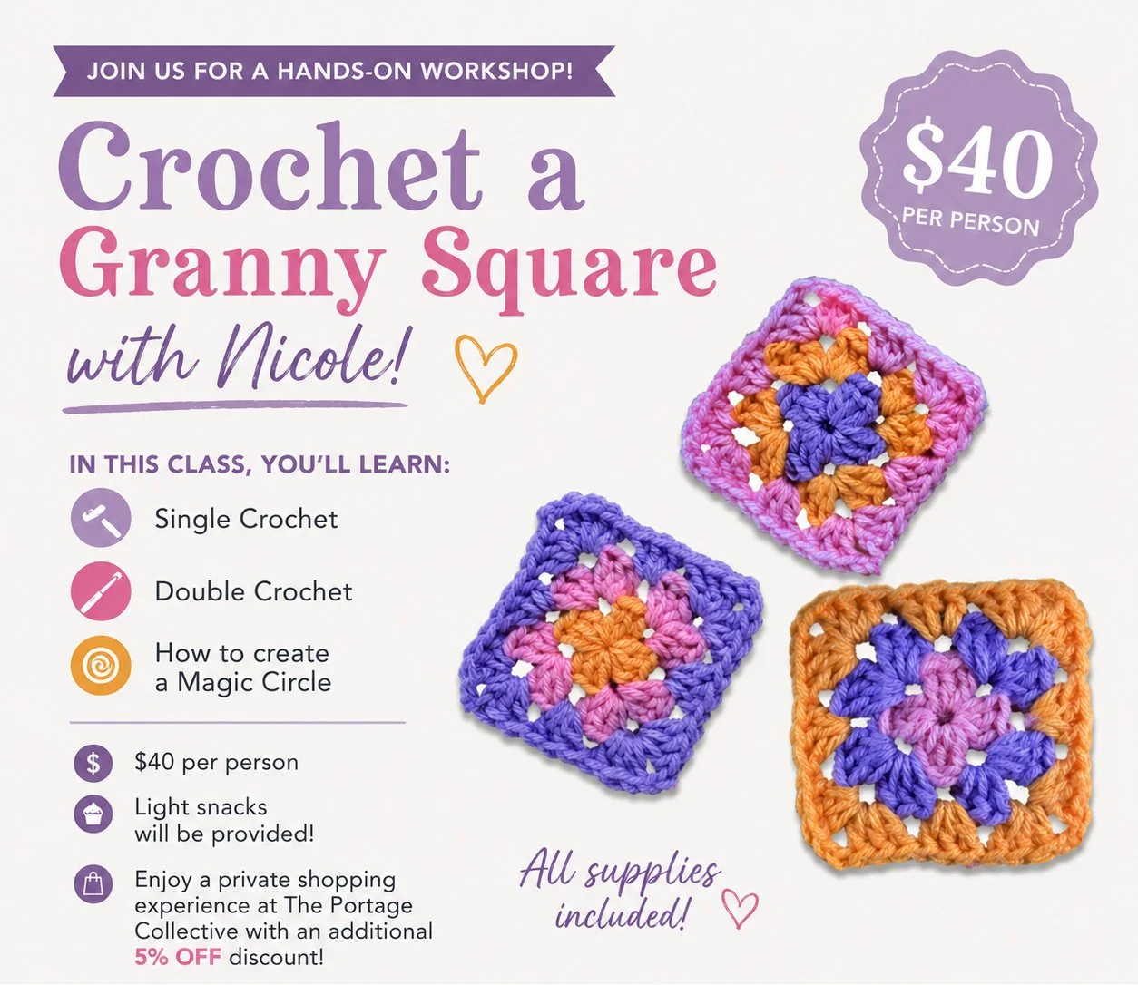 colorful crocheted granny squares 