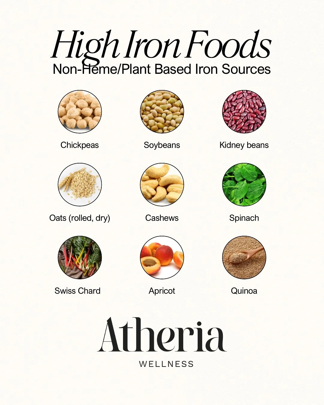 ✨ Boost your energy with high iron foods! Here are some top picks! ✨

Iron fuels your body, supports oxygen flow, and keeps fatigue away. Pair plant-based sources with vitamin C (🍊🍓) for better absorption! 💪

#HealthyEating #NutritionTips #IronRic