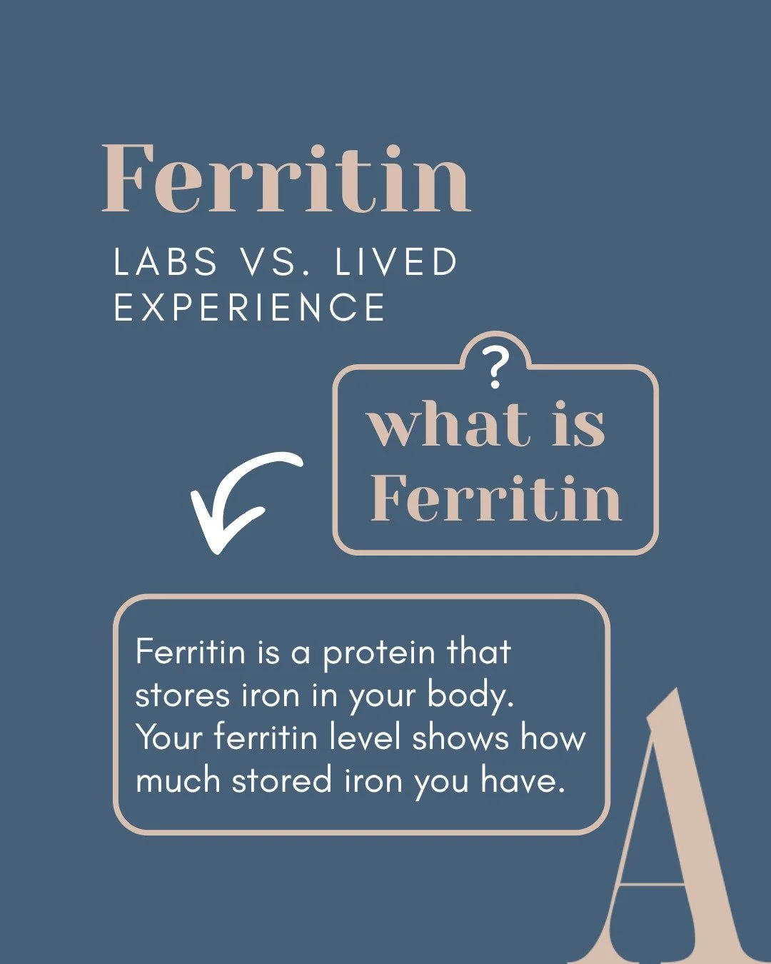 Ferritin stores iron in your body &mdash; and when levels are low, it can impact how you feel day to day. 🩸

Even if your lab results fall within the &ldquo;normal&rdquo; range, you may still experience symptoms of iron deficiency. That&rsquo;s why 