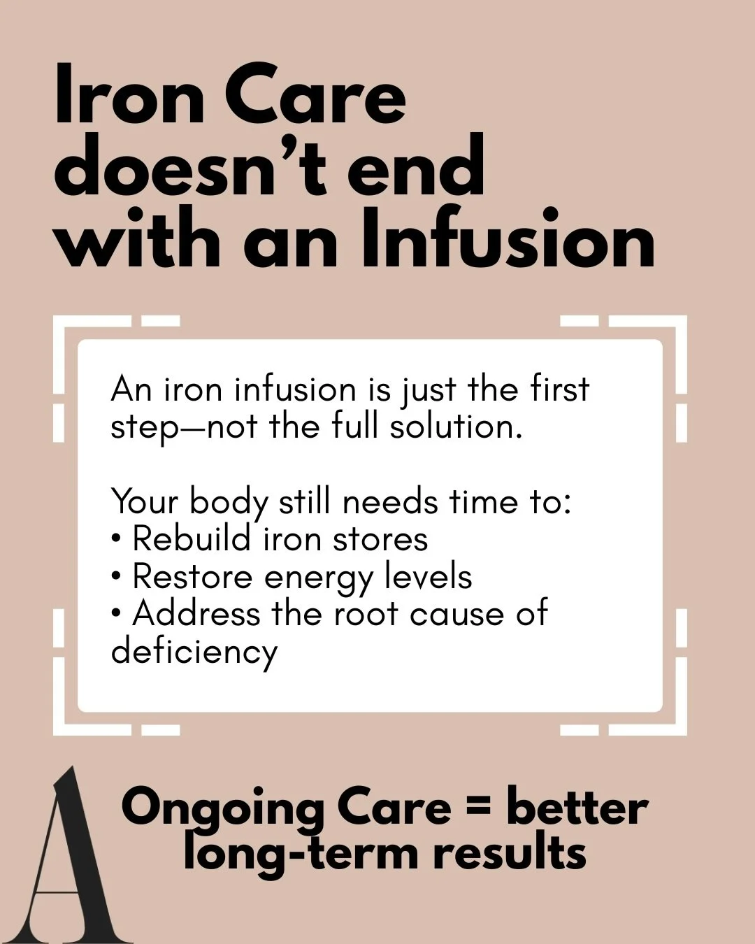 Iron health isn&rsquo;t reactive &mdash; it&rsquo;s proactive ✨
Periodic monitoring helps prevent depletion before symptoms return 🩸📉

Supporting women&rsquo;s health means looking at the full picture &mdash; not just one lab value 

Follow for mor