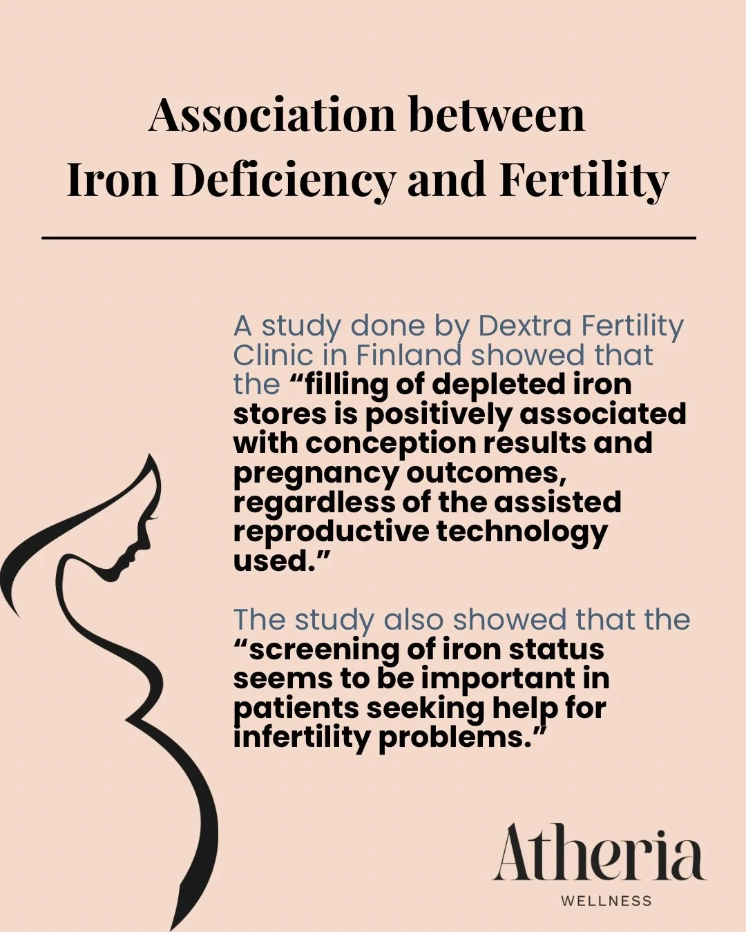Here&rsquo;s a study on the link between Iron Deficiency and Fertility 📚 

We thought the findings would be beneficial to share with our followers! &hearts;️

Link to study: 
https://pmc.ncbi.nlm.nih.gov/articles/PMC11919787/

#irondeficiency #ather
