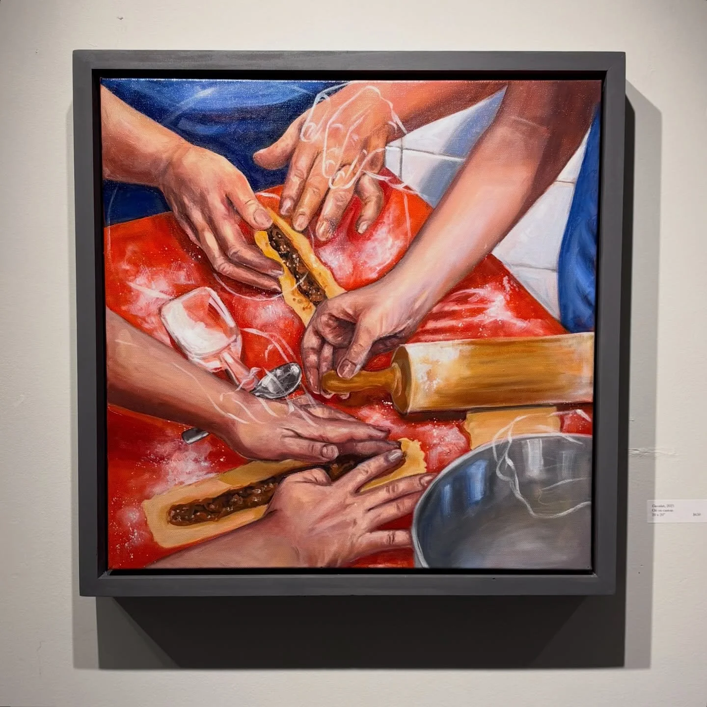 &ldquo;Cuccidati&rdquo;, oil and colored pencil on canvas, 20 x 20&rdquo; SOLD

This was one of my favorite pieces from 2025 and a big hit at my end of 2025 Exhibition. The piece shows two generations of women assembling cuccidati, a traditional Sici