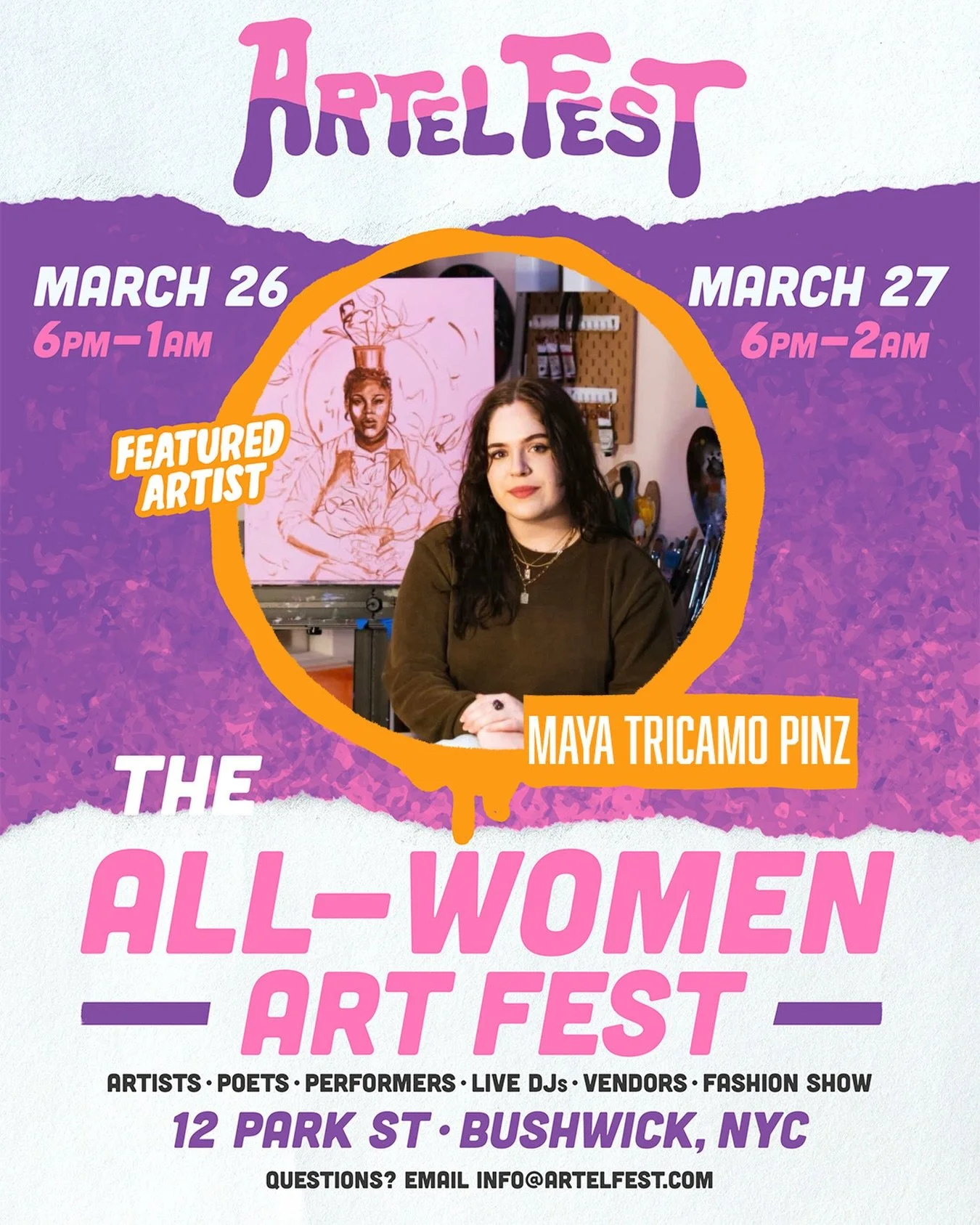 I&rsquo;m so excited to announce that I will be part of @artelfest in Bushwick on March 26 and 27th. I will have a few pieces on display and available for purchase. Come say hey 🤩
