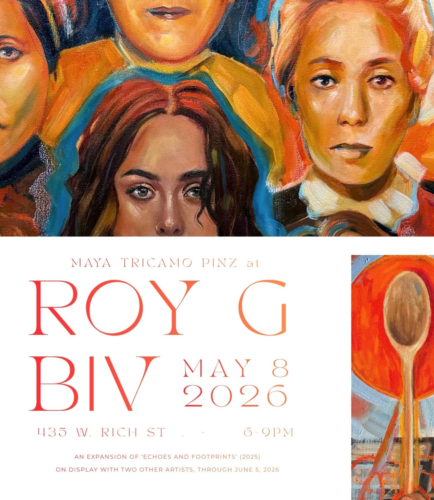 I&rsquo;ve very excited to announce that I will be showing alongside two other artists at the May gallery exhibition at @roygbivgallery . The event will take place during the May Franklinton Friday, from 6-8pm on May 8th. This exhibition will include