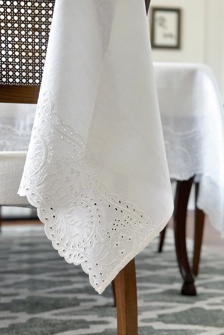 Summerill & Bishop
Broderie Anglaise French Linen Tablecloth