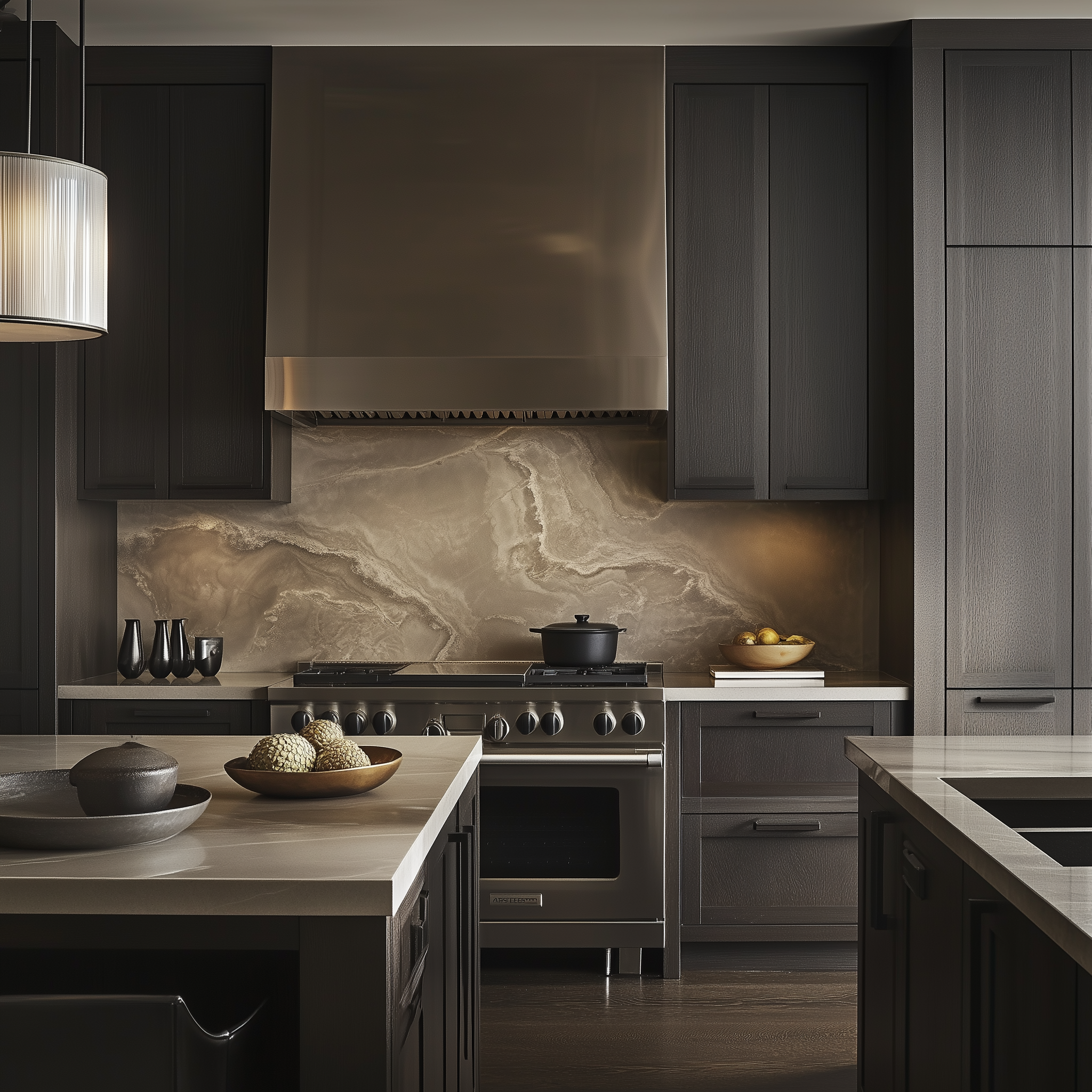Moody transitional dark concept for kitchen remodeled by jennifer Morehouse of morehouse crafted interiors for home in bixby knolls neighborhoods of long beach ca