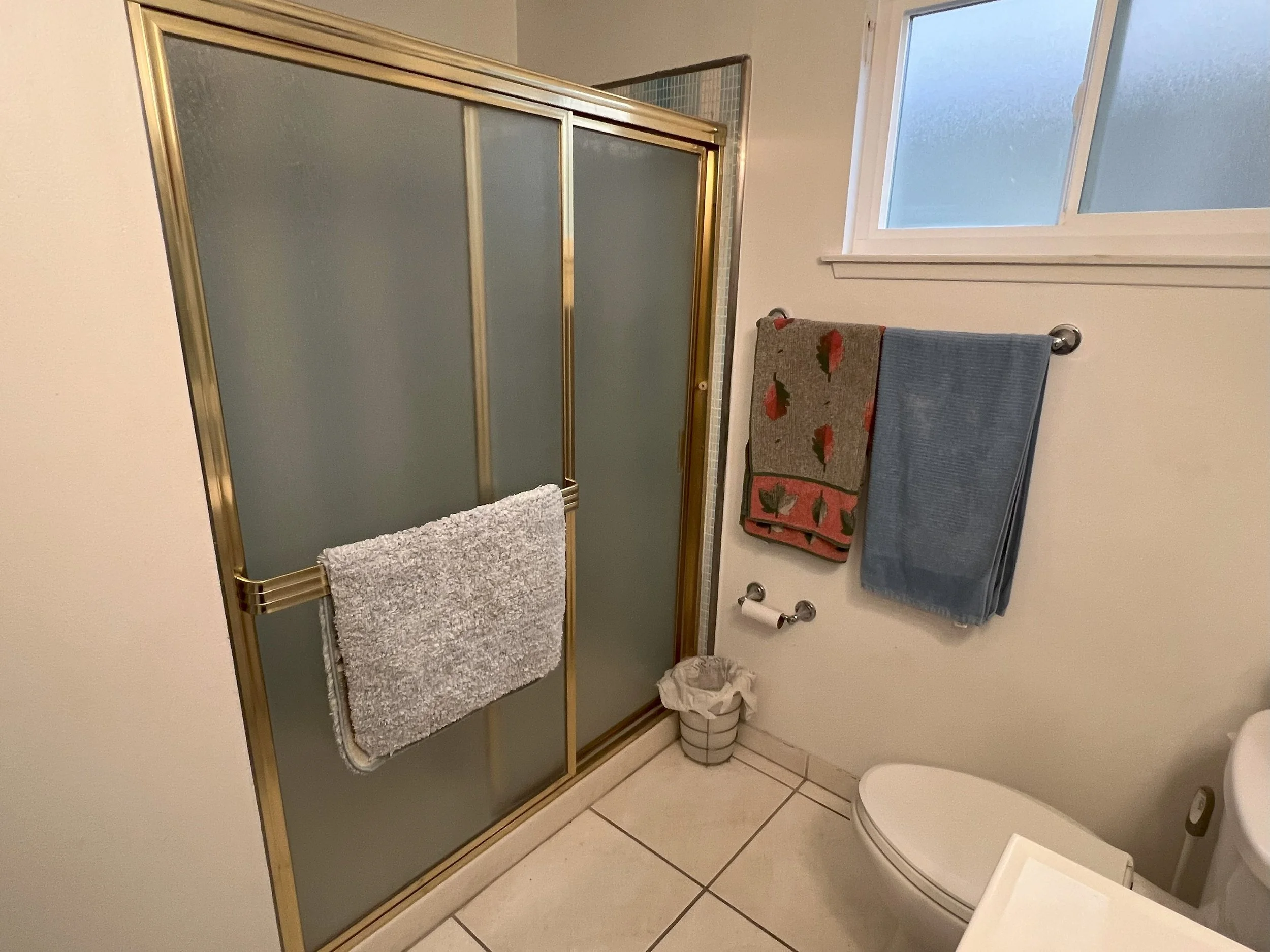 before picture of a carson ca bathroom remodel in neighborhood near long beach city college in 1950s craftsman house done by long beach interior designer jennifer morehouse of morehouse crafted interiors