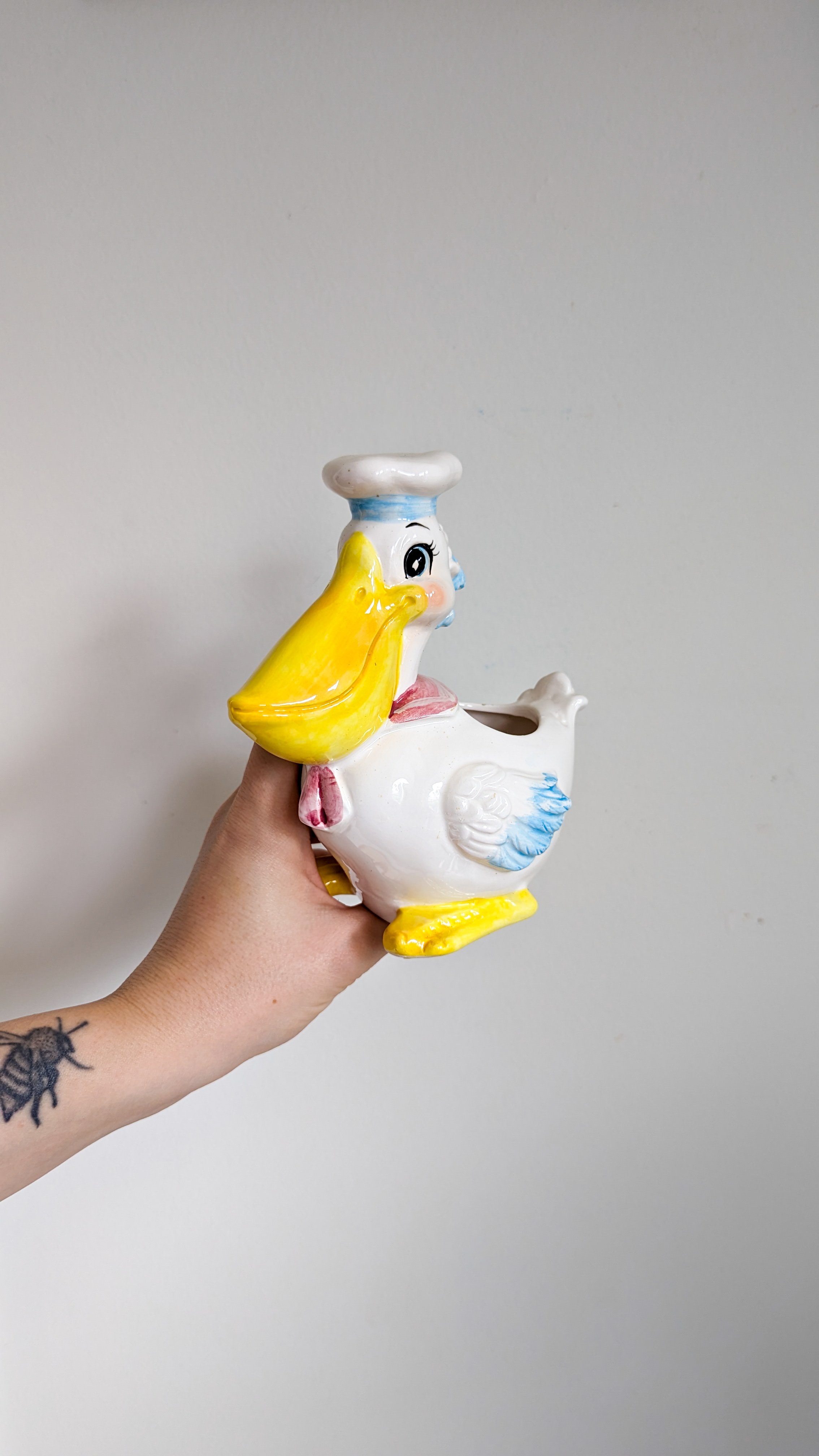 Ceramic Kitsch Stork Planter