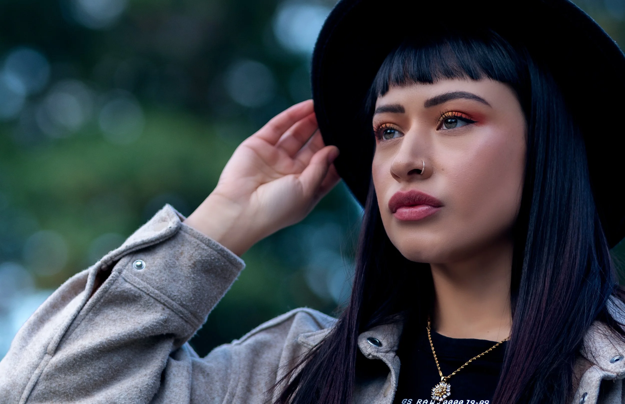 Editorial fashion portrait of Daniela in natural light in Central Park in New York City