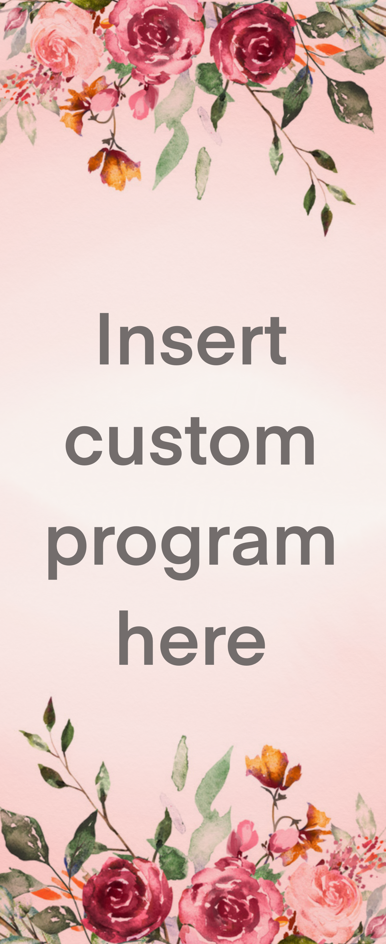 wedding program template