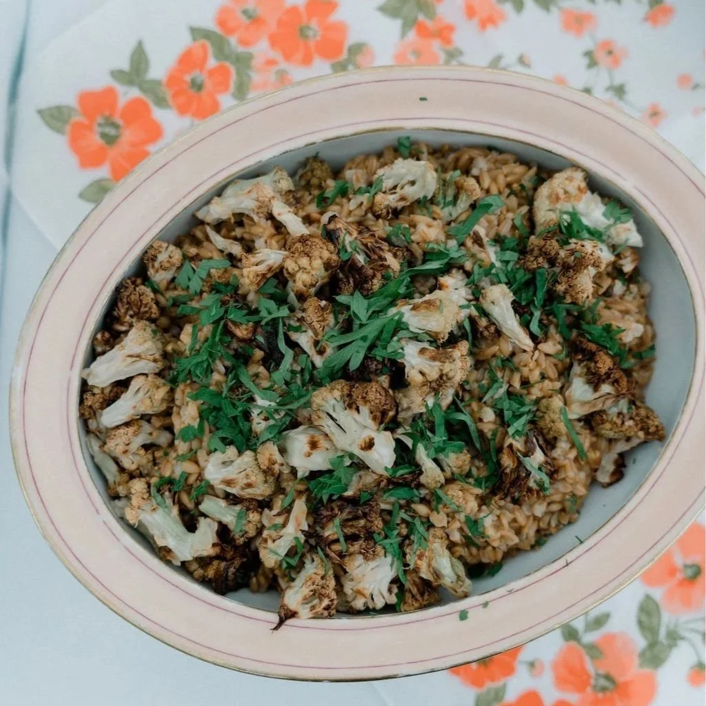 Roasted cauliflower with heirloom farro | photo by Katherine Keenan