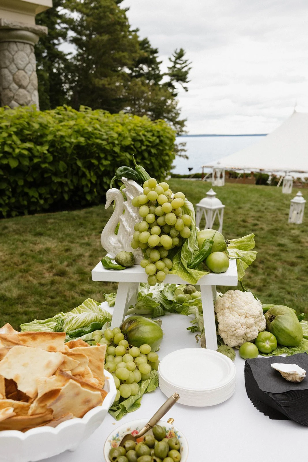 cheese and charcuterie stationary table | photo by Kaitlyn Marie