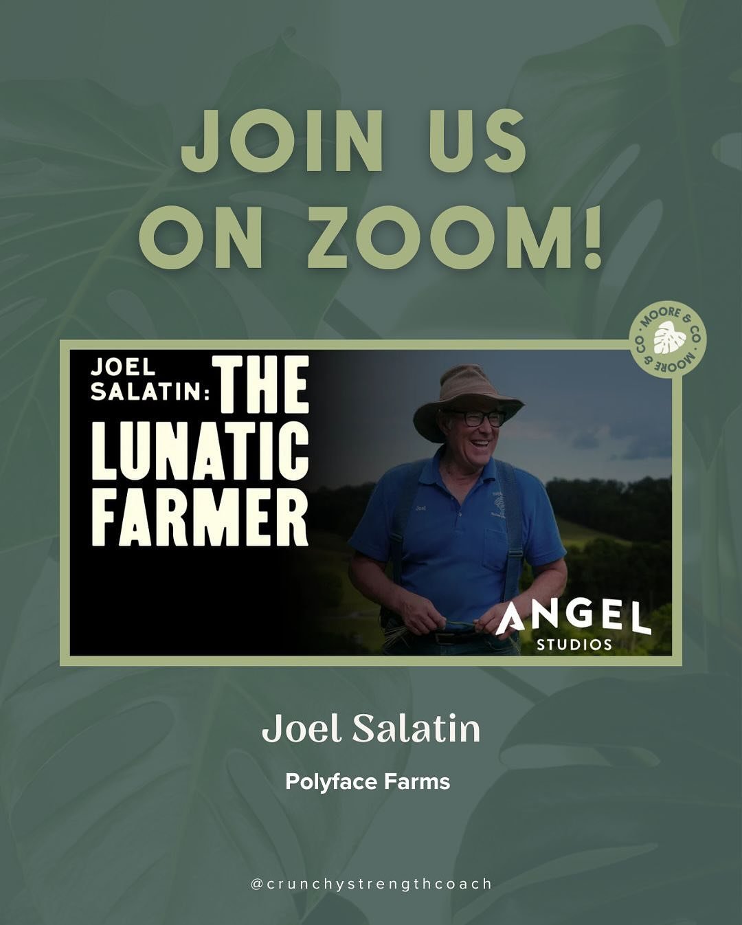 You&rsquo;re invited to chat with the Lunatic Farmer! 🐄🤠

I&rsquo;m hosting a free live Zoom discussion with none other than Joel Salatin&mdash;the Lunatic Farmer, and author of The Marvelous Pigness of Pigs &mdash;and you&rsquo;re invited to pull 