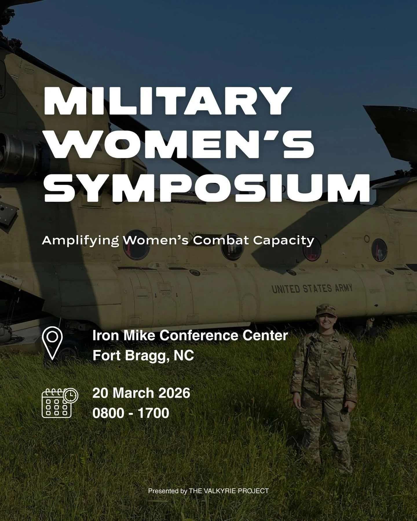 The Military Women&rsquo;s Symposium presented by @valkyrieprojectus 

I am honored to be a Performance and Health Considerations panelist discussing best practices for female warfighters &mdash; amplifying their combat capacity via local performance