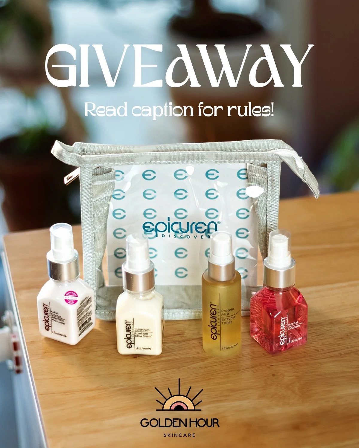 To celebrate all of our @epicuren products being 20% off, we&rsquo;re doing a GIVEAWAY of their Best Sellers kit🤭

THE RULES👇🏼

1. Follow our team!

@goldenhour_skincare 
@skin.by.katlyn 
@skinwithmorgan 
@bernadette.atxesthetics 

2. Must tag at 