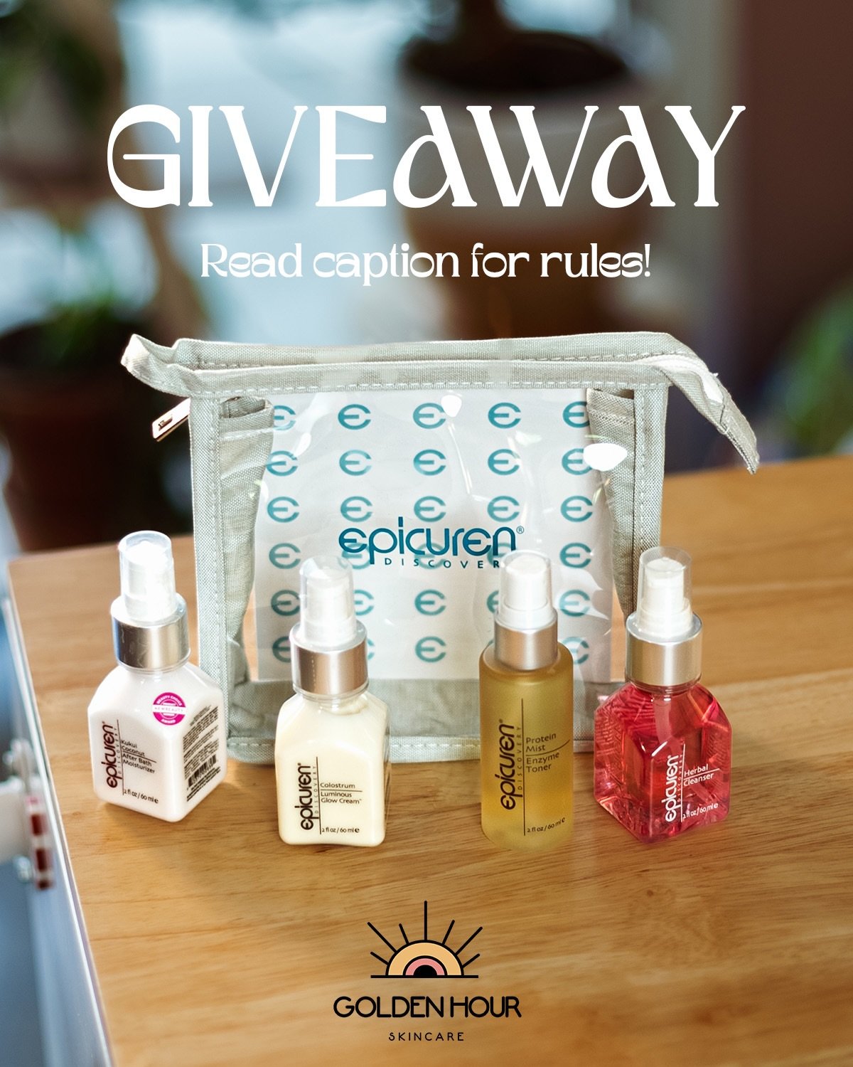 To celebrate all of our @epicuren products being 20% off, we&rsquo;re doing a GIVEAWAY of their Best Sellers kit🤭

THE RULES👇🏼

1. Follow our team!

@goldenhour_skincare 
@skin.by.katlyn 
@skinwithmorgan 
@bernadette.atxesthetics 

2. Must tag at 