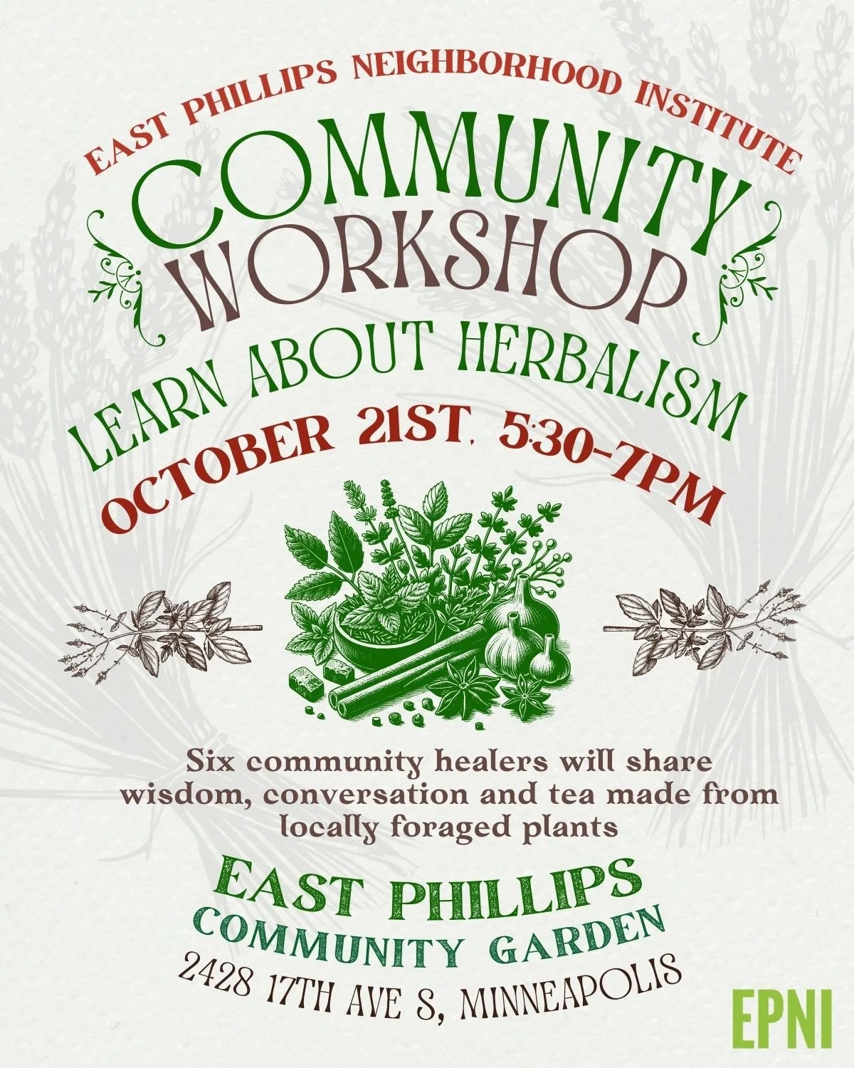 COMMUNITY EDUCATION WORKSHOP: Herbalism Workshop