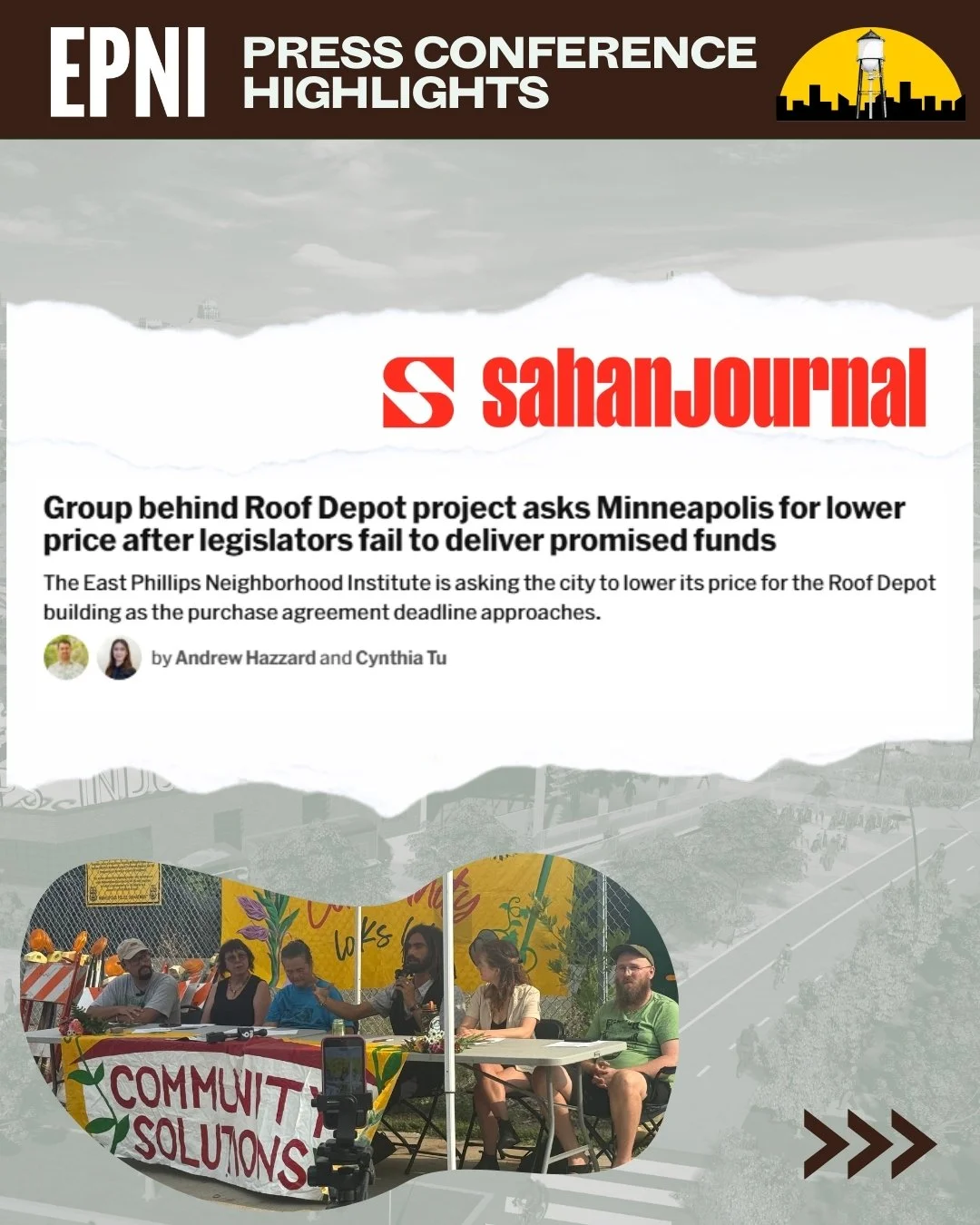 In case you missed, here are some excerpts from a Sahan Journal article published last week, after our press conference about the current challenges and opportunities surrounding the long awaited purchase of the Roof Depot site. Link to the full arti