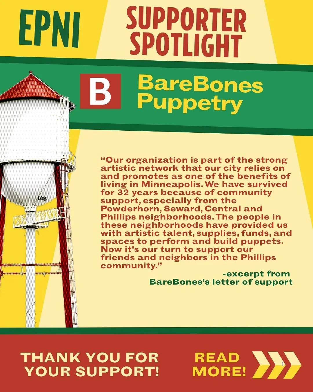 When the powers that be throw every roadblock to slow down community progress we at EPNI extend our deepest gratitude to our neighbors and supporters. BareBones and the Strong Mind, Strong Body Foundation for their unwavering support for community ow