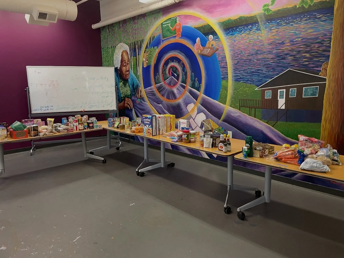 Our first food drive happened on Nov 9! We are still looking to collect more food to distribute. 9-11 am on Sundays, we will be accepting food donations at 511 East Franklin Avenue in Minneapolis, which community members can then pick up from 11am-5p