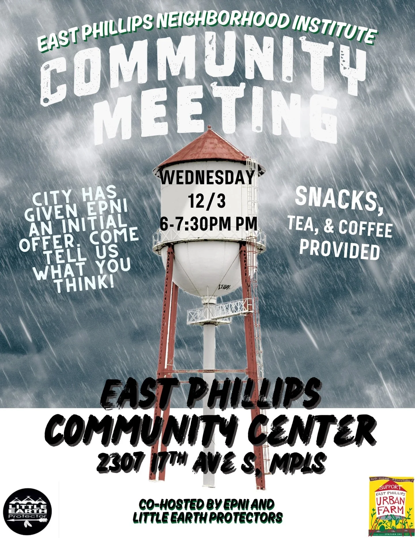 Join us tonight for an important community meeting hosted by EPNI &amp; The Little Earth Protectors as we discuss the city&rsquo;s initial offer for the Roof Depot land split. Your voice matters in shaping the future of our neighborhood! Together we 