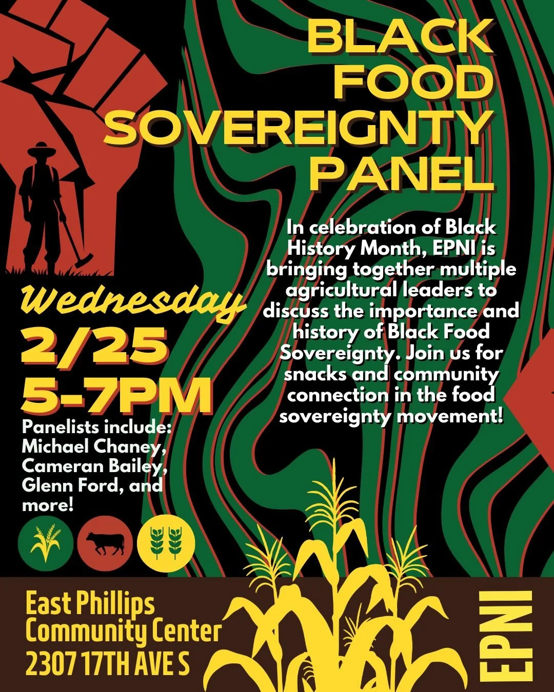 EPNI is proud to partner with our Northside relatives at Project Sweetie Pie for an engaging panel centered on reclaiming our food systems, honoring ancestral knowledge and building sustainable futures for our communities. This panel will bring toget