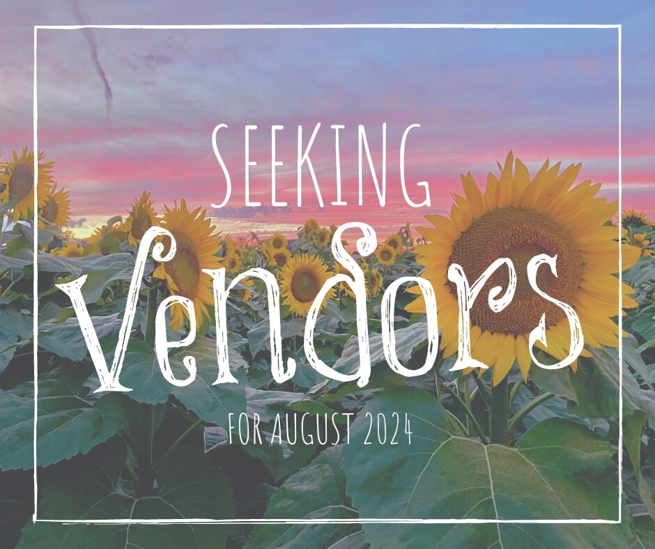 If you're a small business owner, crafter, creator, or artisan vendor, you don't want to miss this opportunity! We will be releasing the vendor application for our 2024 Sunflower Bloom Festival on February 1st. We love meeting and supporting new loca