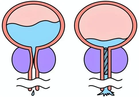 Difficulty emptying bladder (men)