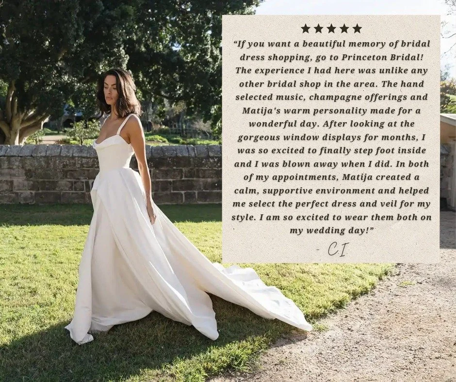 There&rsquo;s nothing we love more than hearing from our brides! Reading your kind words and seeing your joy reminds us why we do what we do. Thank you for trusting us to be part of your bridal journey.

#SayYesToTheDress #New #princetonbridal #weddi