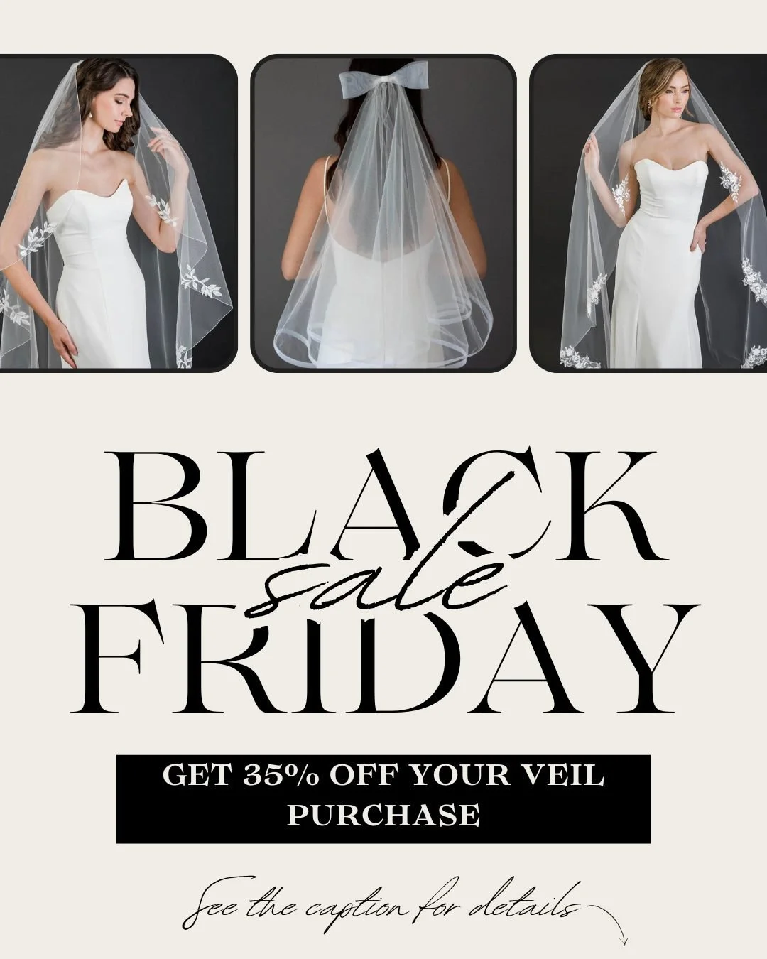 Why limit the fun to just Black Friday? Enjoy 35% off your veil from Nov 24&ndash;29 with the purchase of your gown. A little thank you for choosing to say &ldquo;yes&rdquo; with us.

#SayYesToTheDress #New #princetonbridal #weddinginspo #bridal #Pri