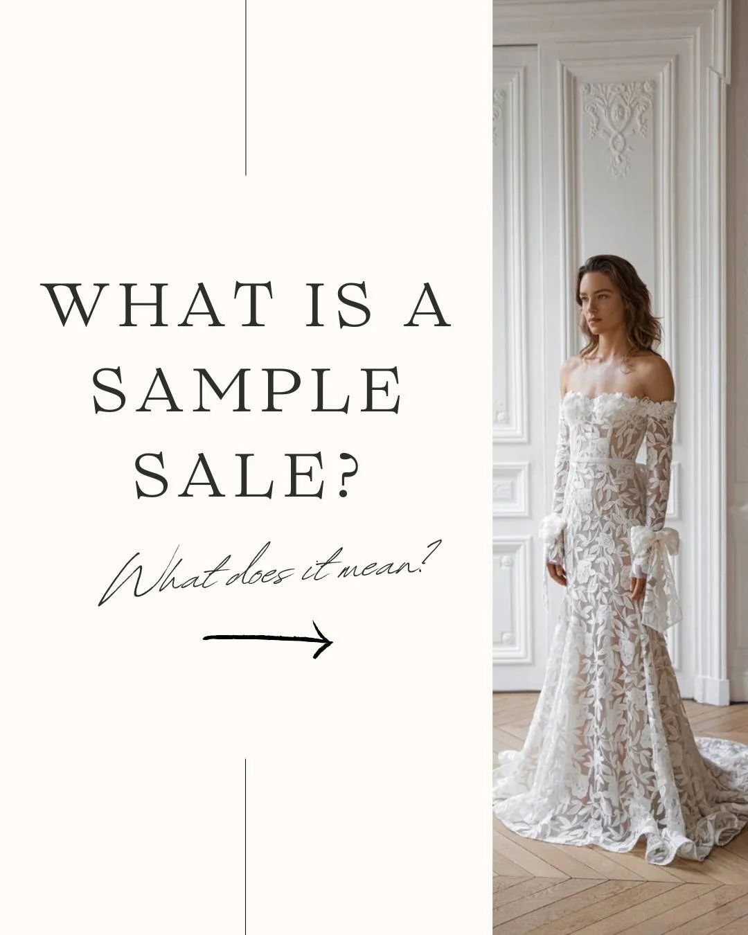 &ldquo;What&rsquo;s a sample sale? It&rsquo;s your chance to fall in love with a designer gown and take it home the same day. Sometimes we&rsquo;re making room for new collections or a style has been retired, but the magic is the same.

#SayYesToTheD