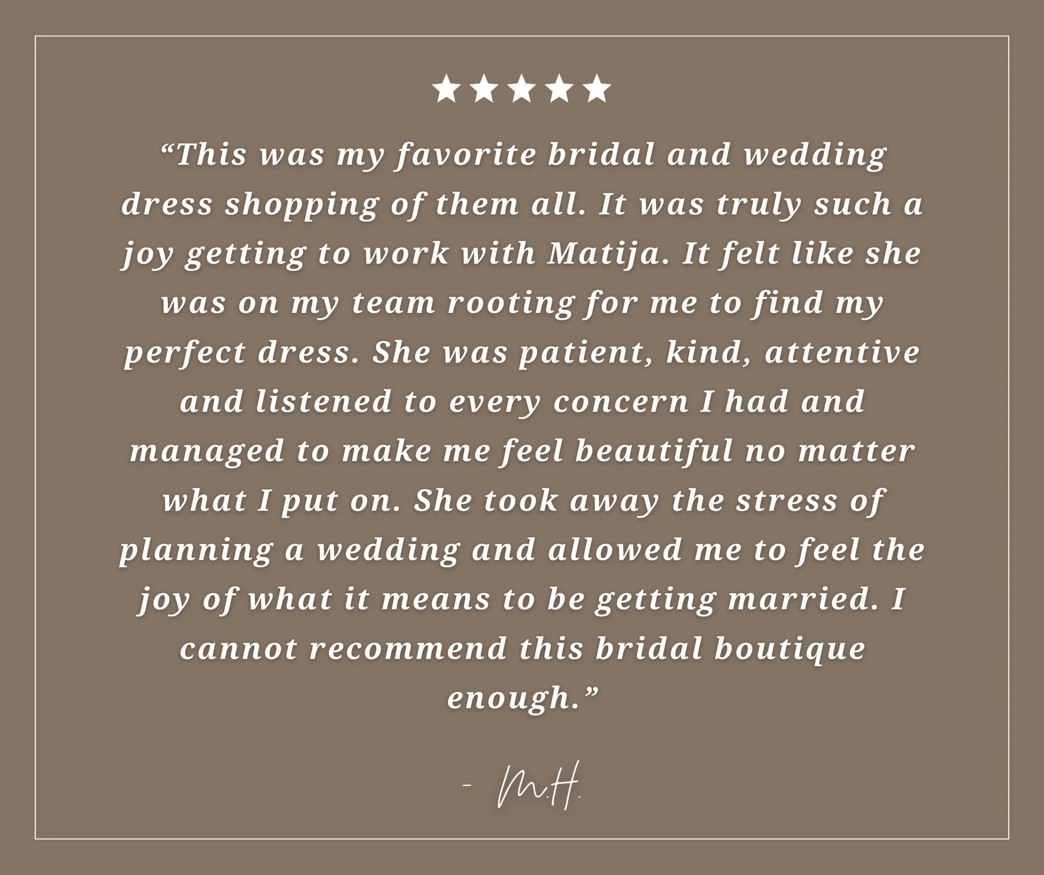 We don&rsquo;t take it lightly when a bride shares her experience! Reviews like this remind us why we love what we do. So thankful for every one of you.

#SayYesToTheDress #New #princetonbridal #weddinginspo #bridal #Princeton #love