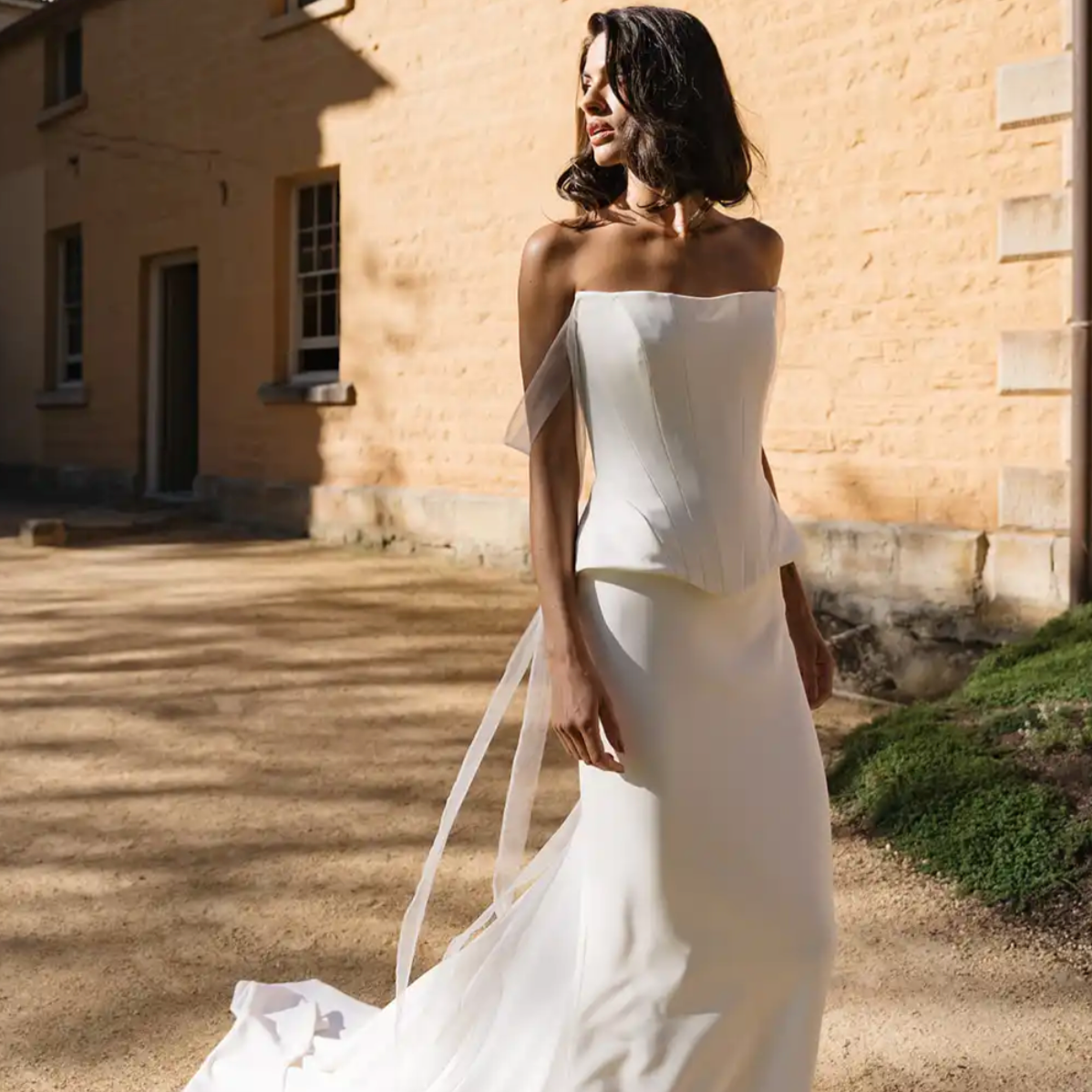 structured corset bodice crepe bridal gown moira hughes