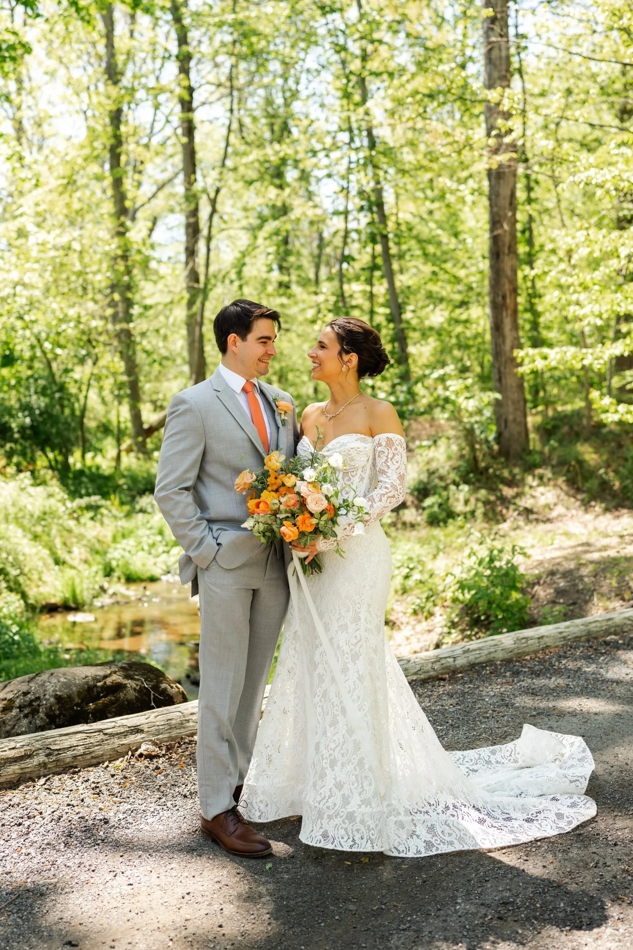 fitted lace mermaid bridal gown KWH