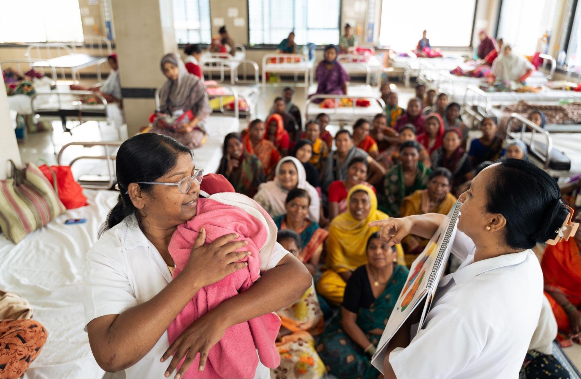 Researching the impact of a caregiver education program on newborn and maternal health in India.