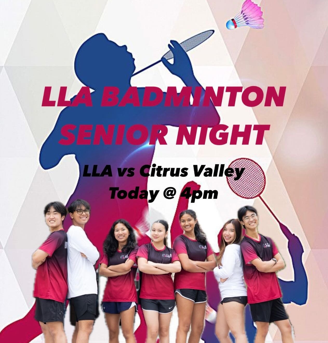 Join us for Badminton Senior night!