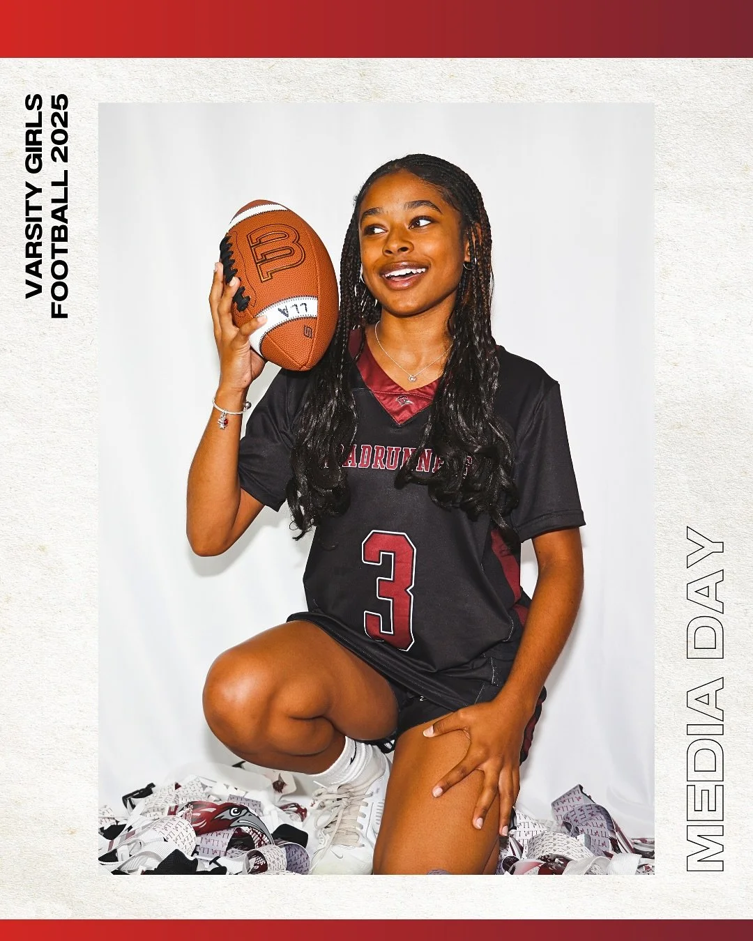 Your LLA HS girls football media day 🏈🥳!
&bull;
#lla #llaathletics #lomalinda #roadrunners #flagfootball #sda #mediaday #sportsmedia #explore