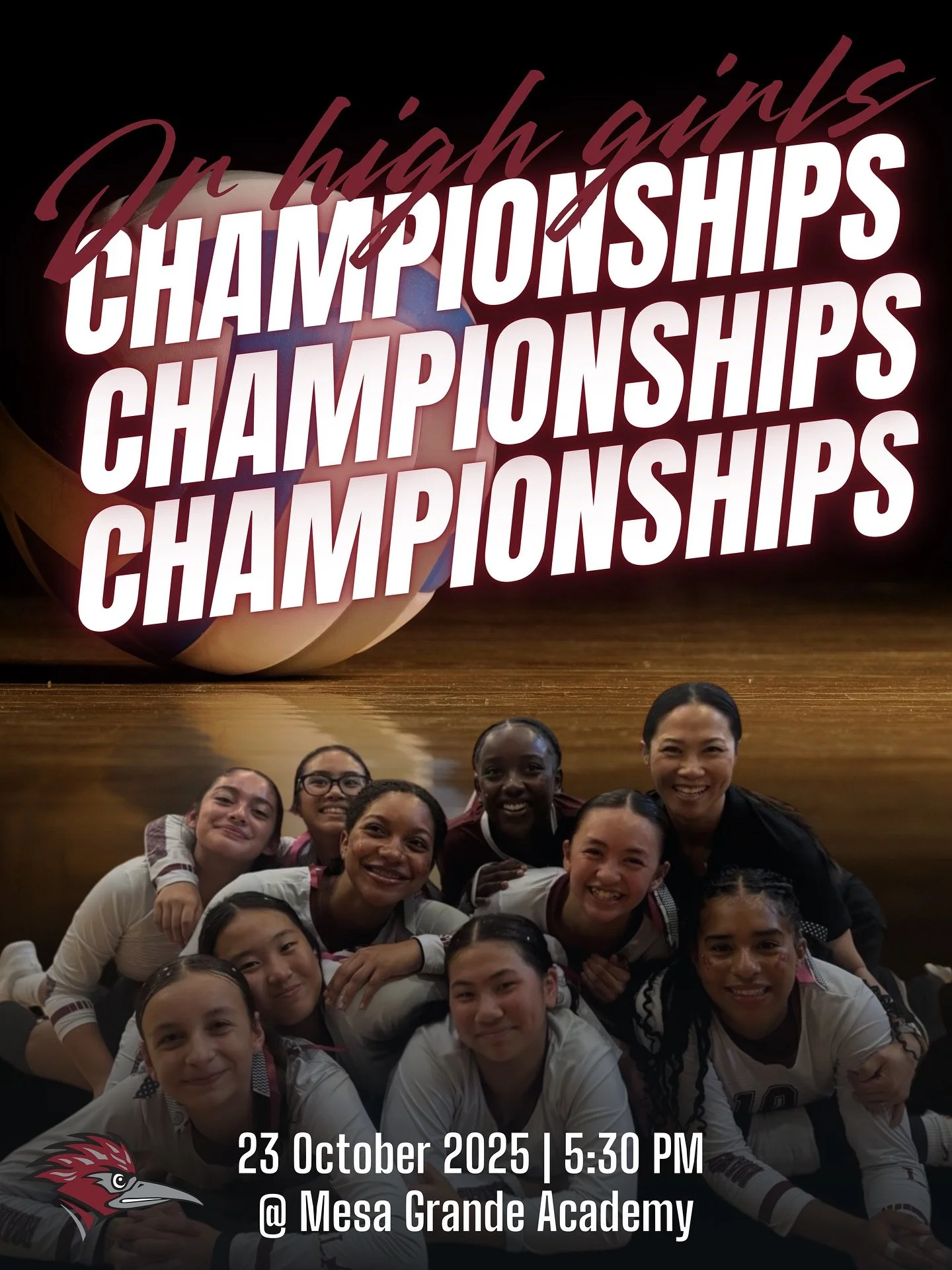 JH Girls Volleyball look to win their 5th consecutive MVCL League Title this Thursday Oct. 23 @ Mesa Grande Academy, game time 5:30pm.