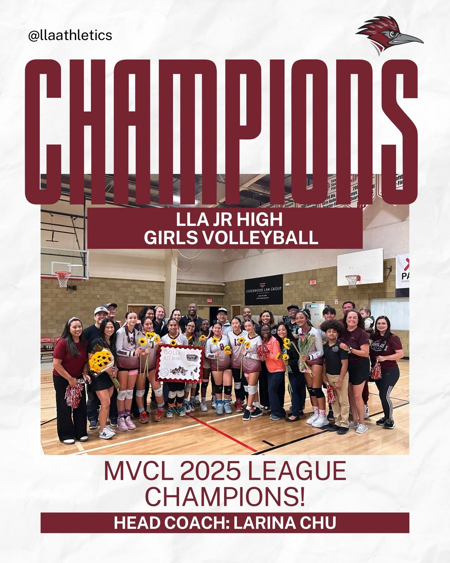 Congratulations to the JH Girls Volleyball team for another championship season for the 5th consecutive year!