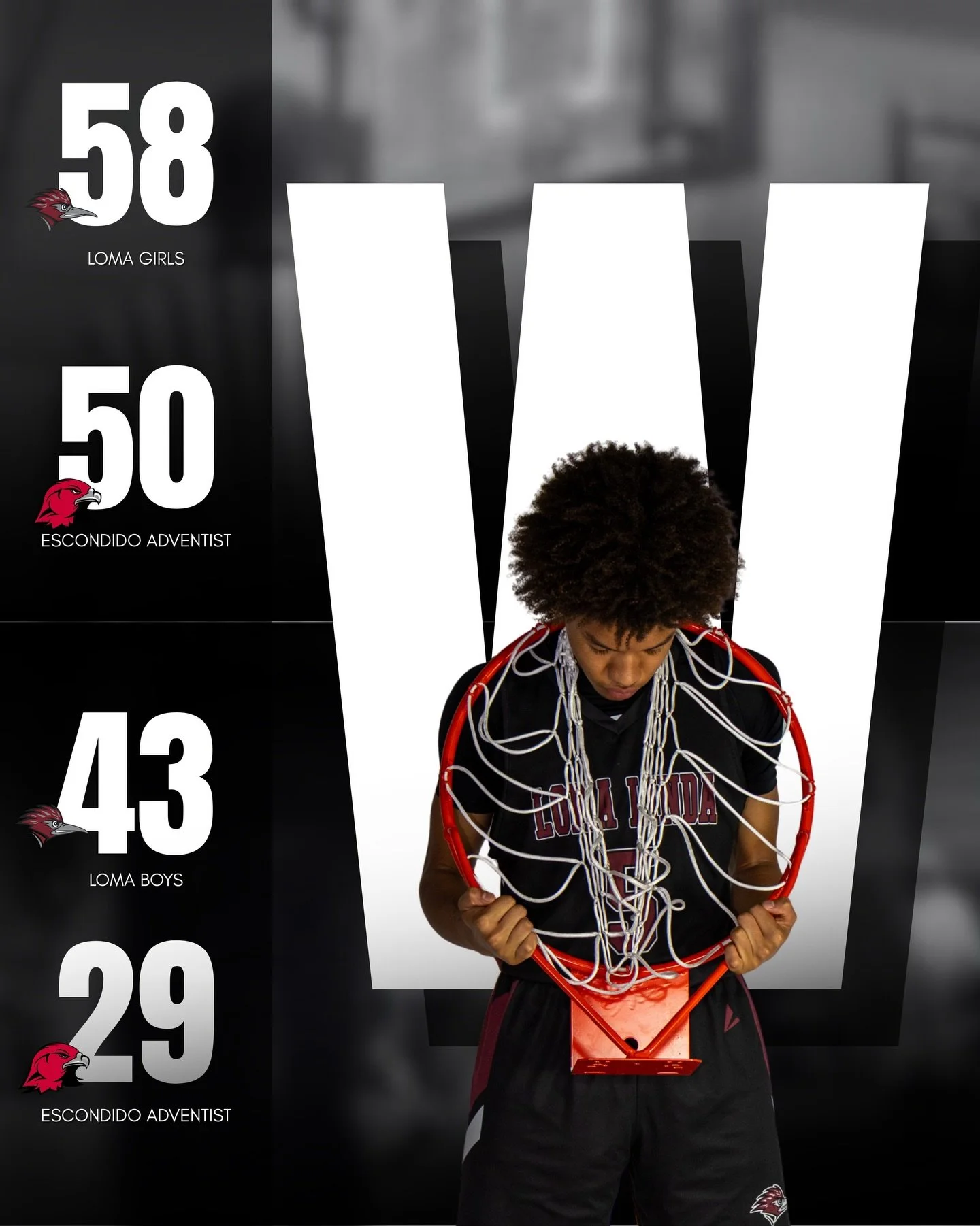 Congrats Roadrunners on last nights games💪🏽🏀! 
&bull;
#lla #lomalinda #llaathletics #basketball #adventisthoops #winterszn #girlsbasketball #boysbasketball