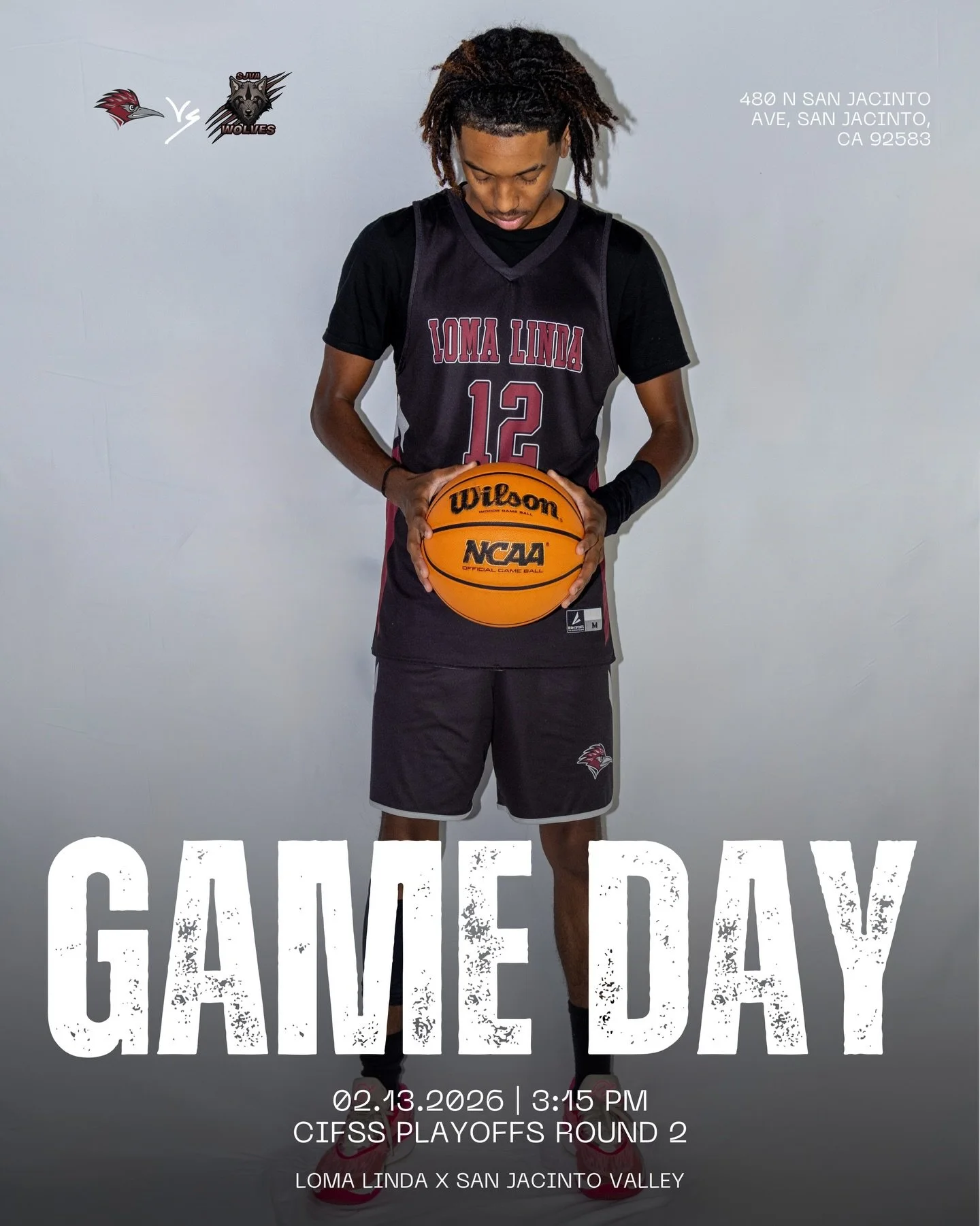 Round 2 of playoffs for our boys tomorrow afternoon! 
&bull;
#llaathletics #adventisthoops 
#playoffs #cifssbasketball 
#loma