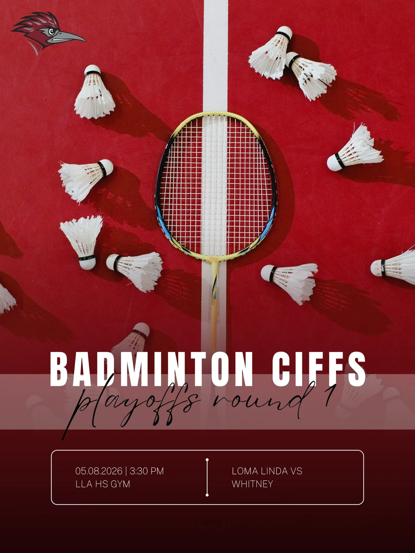 Round 1 of playoffs today for our badminton team!
&bull; 
#lla #Ilaathletics
#playoffs #badminton
#lomalinda