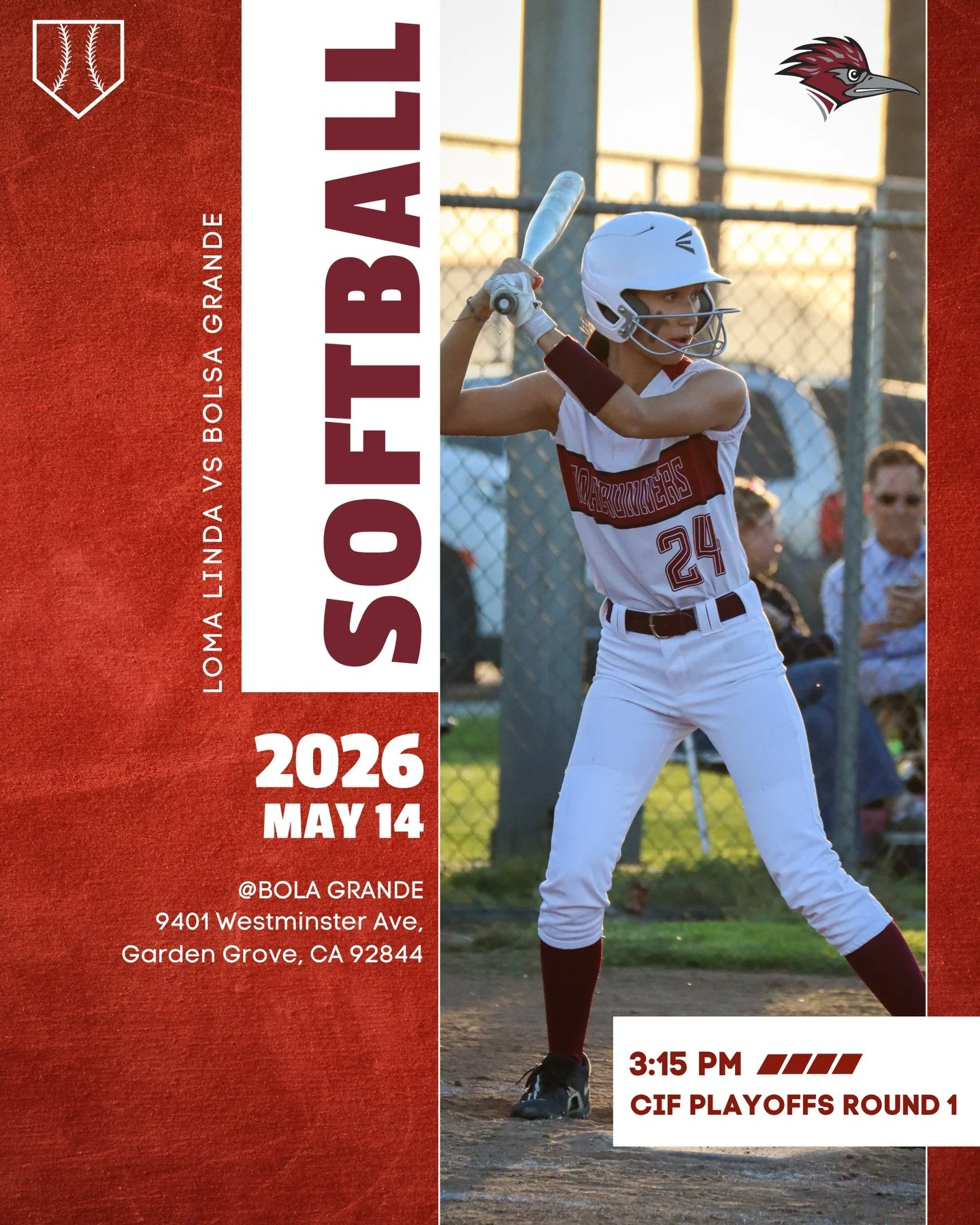 Softball playoff round 1 also this coming Thursday! 
&bull;
#lla #playoffs
#cif #llaathletics