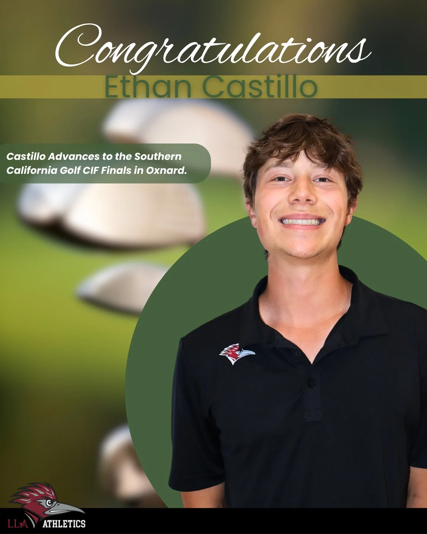 Shoutout to Senior, Ethan Castillo on an incredible golf season and his latest achievement!

After winning the Tri-County League Championship and being named Tri-County League Player of the Year, Ethan competed Monday at the Central Section CIF Quali