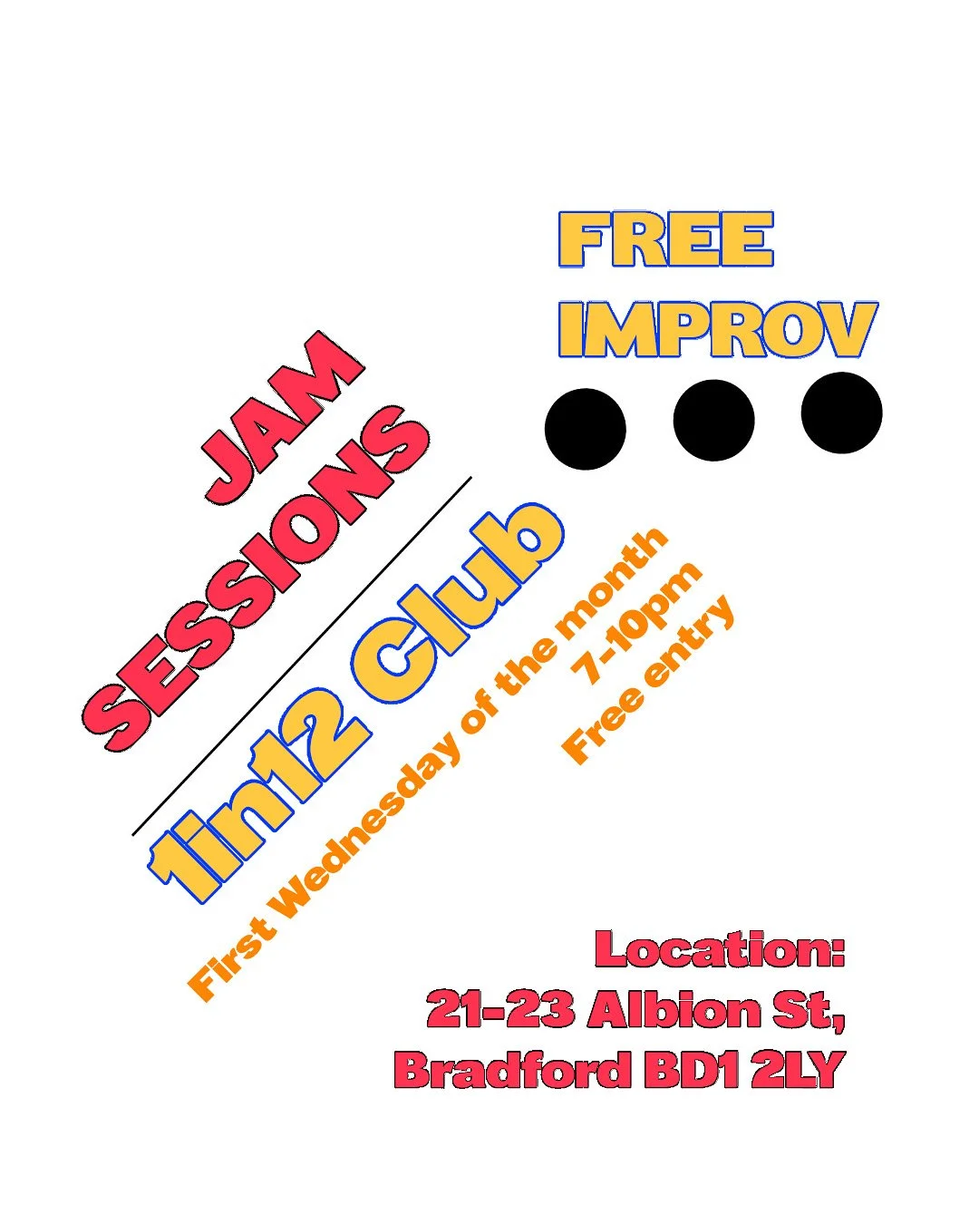 1in12 Free Improv Monthly Jam Sessions