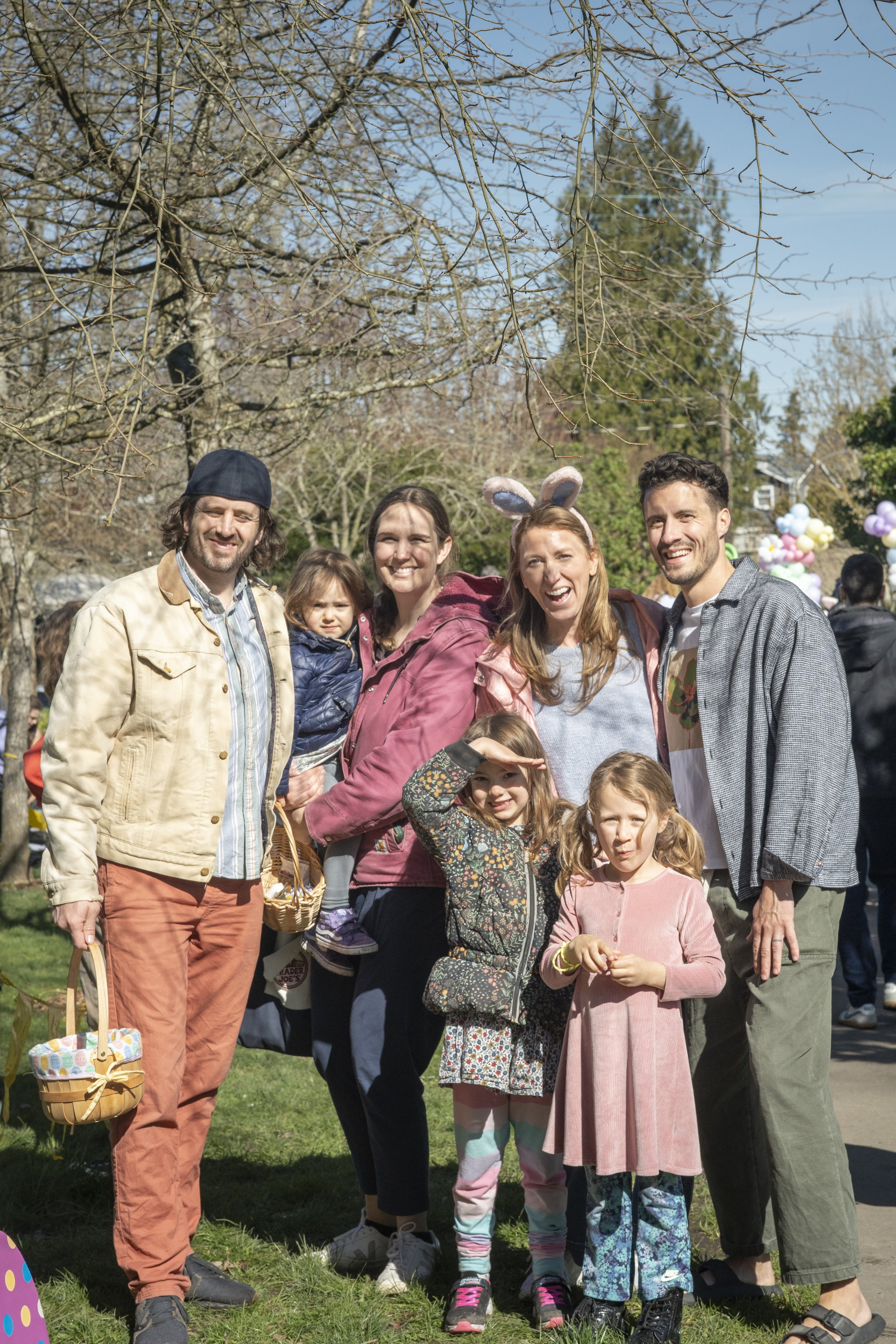 family at madison park easter egg hunt