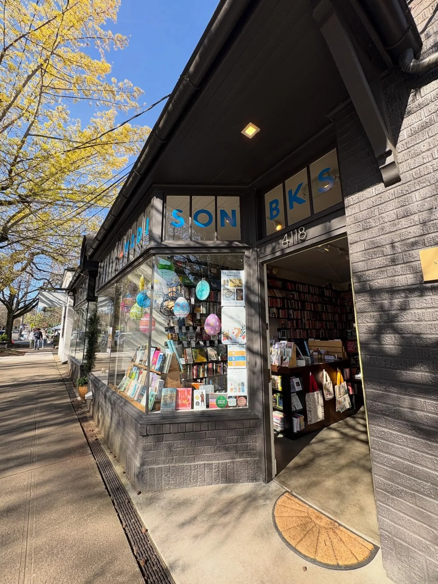 madison books store front on a spring day
