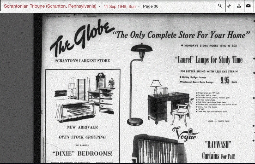1949+Scranton+Laurel+newspaper+advertisement.jpg