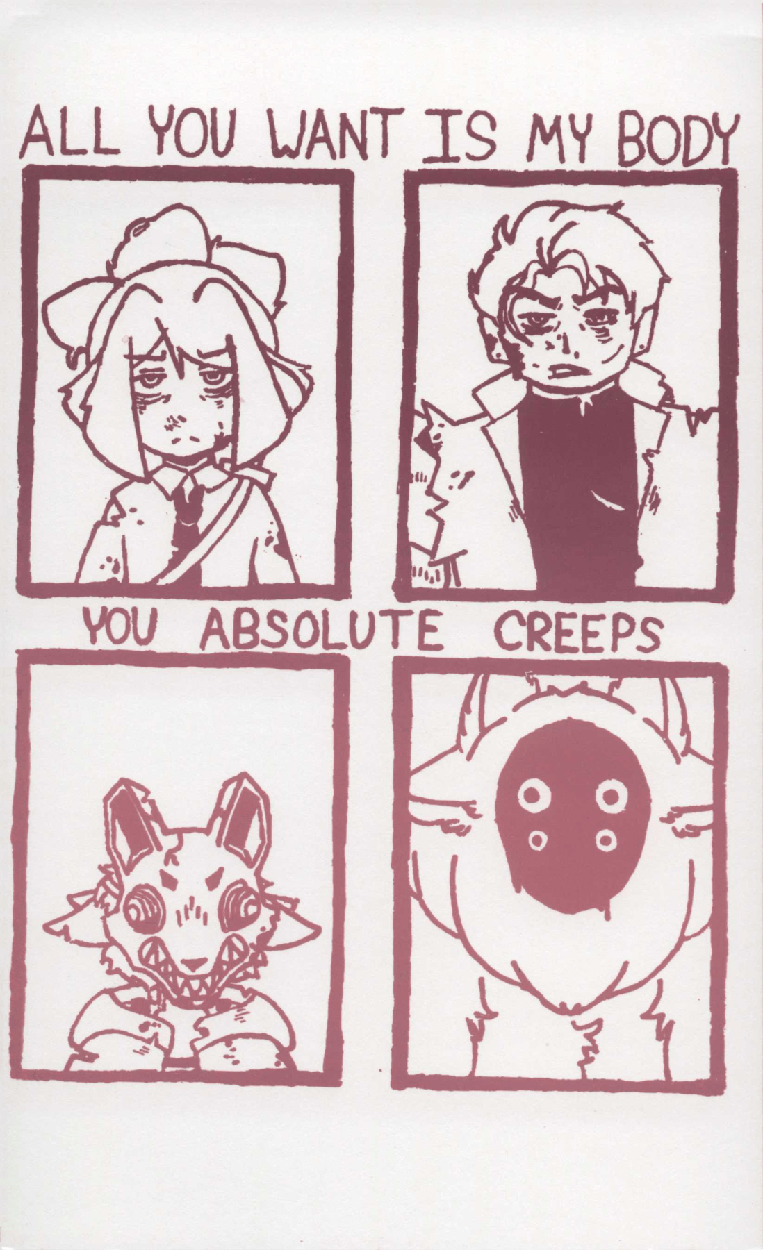 "Creeps" 2026: Single Layer Print. Designed in Photoshop